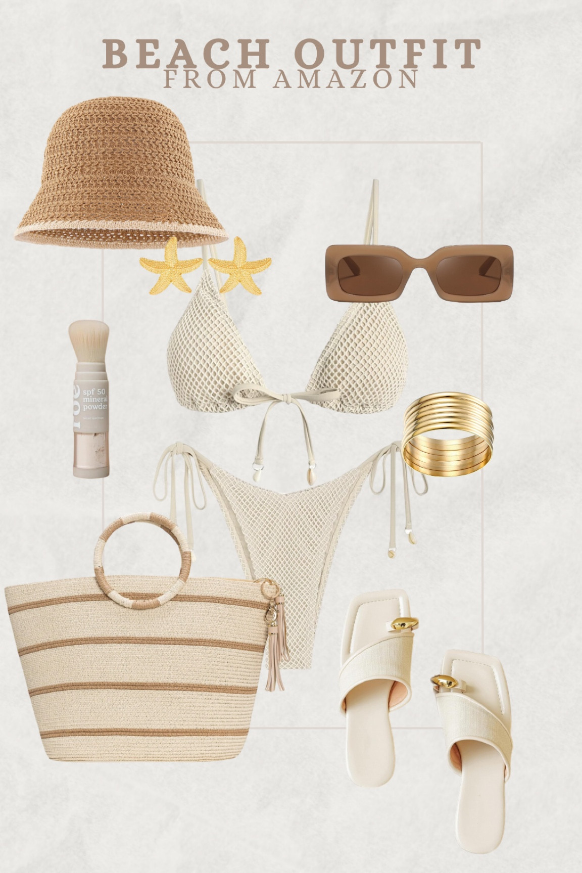 Vacation beach outfit #swimsuitoutfit #onepieceswimsuit #springbreakoutfit #beachvacation #beach #outfit #swimsuit #coverupoutfit #travel #beigeoutfit 

#resortwear

#LTKTravel #LTKFindsUnder50