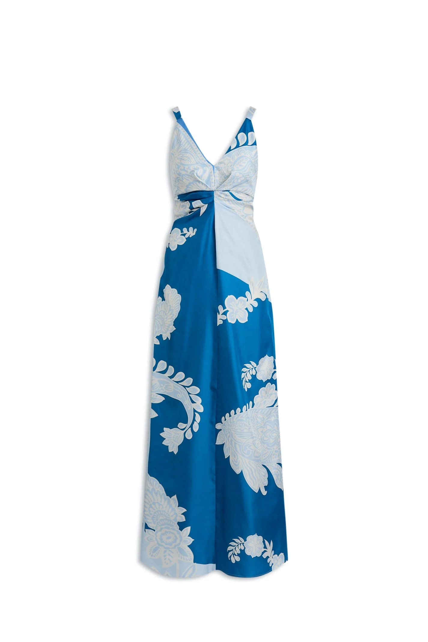 SILK HARROW PRINT DRESS - BLUE - Scanlan Theodore | Scanlan Theodore US