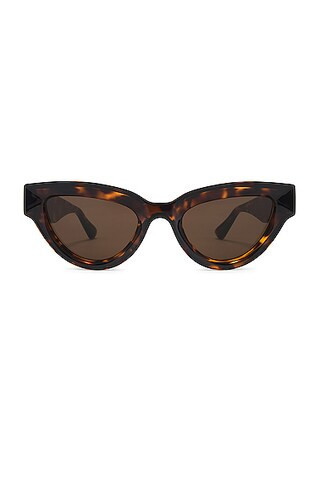 Bottega Veneta Edgy Sunglasses in Brown | FWRD 