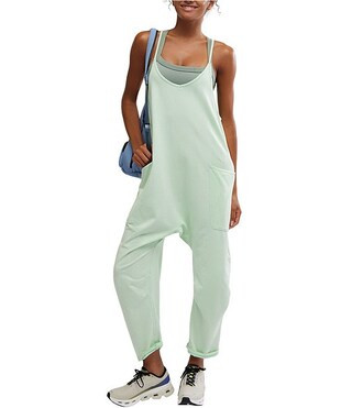 Free People FP Movement Sleeveless Scoop Neck Ankle Length Patch Pocket Hot Shot Onesie | Dillard... | Dillard's