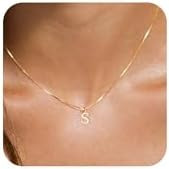 Foxgirl Gold Initial Necklaces for Women, Dainty Gold Letter Necklace Tiny A-Z Pendant Choker Nec... | Amazon (US)