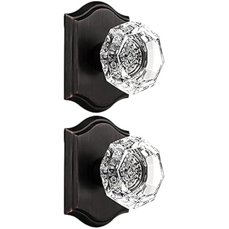 CLCTK Glass Dummy Door Knobs, Antique Inactive Crystal Half-Dummy Door Knobs for Hall and Closet, Oi | Amazon (US)