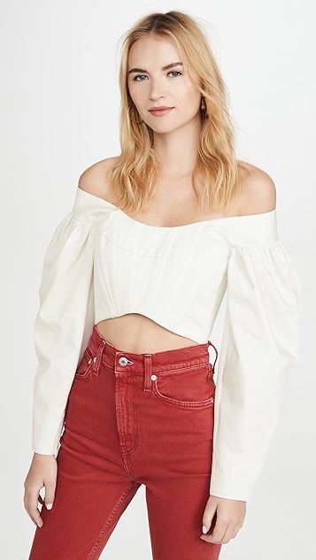 Convex Twill Bustier Top | Shopbop