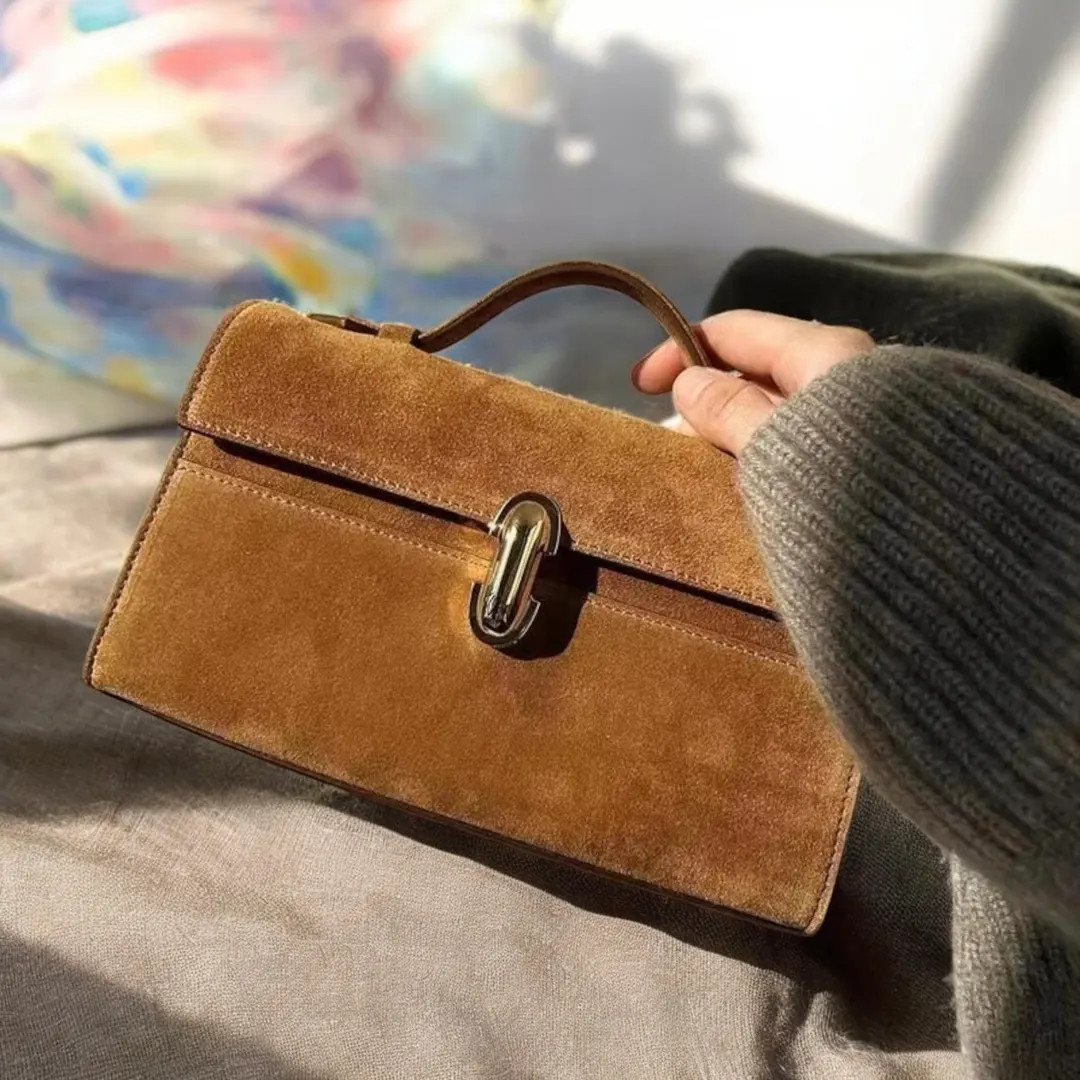 Clutch - Leather Clutch Bag for Women, Small Leather Tote With Top Handle, Stylish and Versatile ... | Etsy (US)