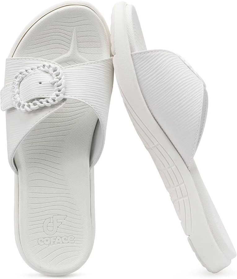 COFACE Womens Dressy Orthotic Slides Lightweight Yoga Mat Thick Cushion Recovery Walking Sandals ... | Amazon (US)