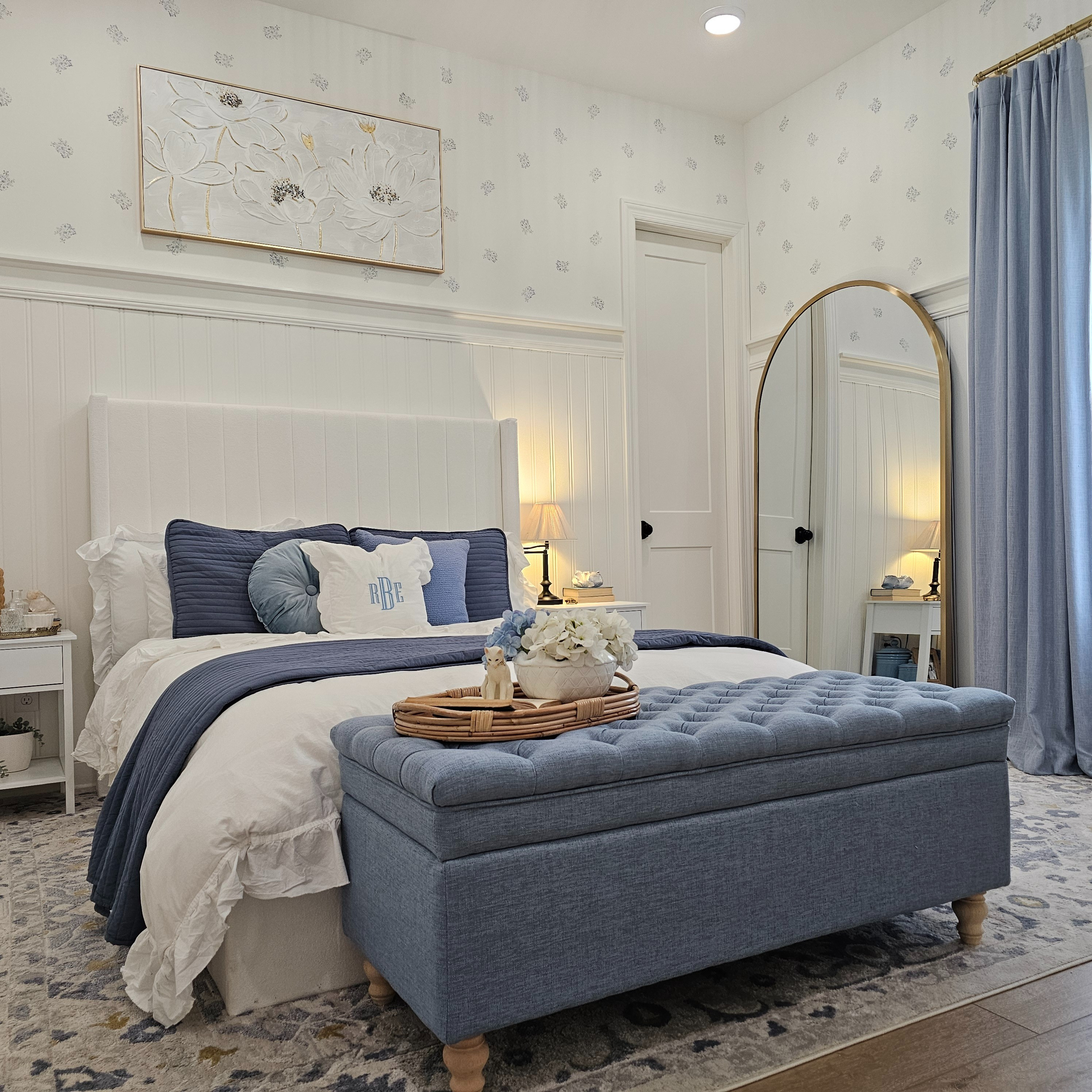 The perfect blue and white girls room. She want pottery barn love shack fancy, beach, cottage vibes. See the whole makeover on my YouTube channel Julie's Designs and Signs 

#LTKHome