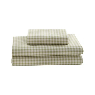Gingham 250 Thread Count Plaid 100% Cotton Percale Sheet Set | Wayfair North America