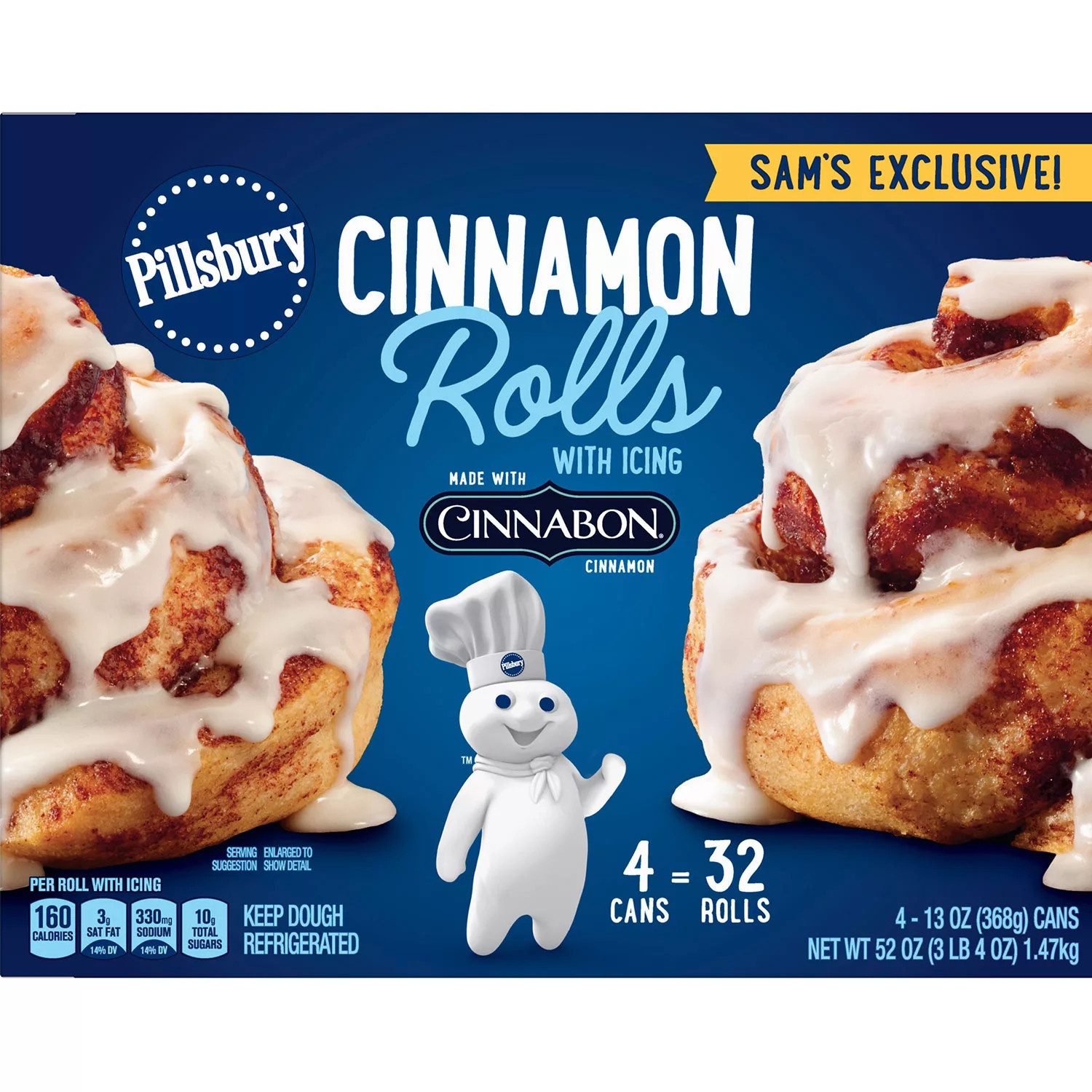 Pillsbury Cinnamon Rolls with Cinnabon Icing, 4 pk. | Sam's Club
