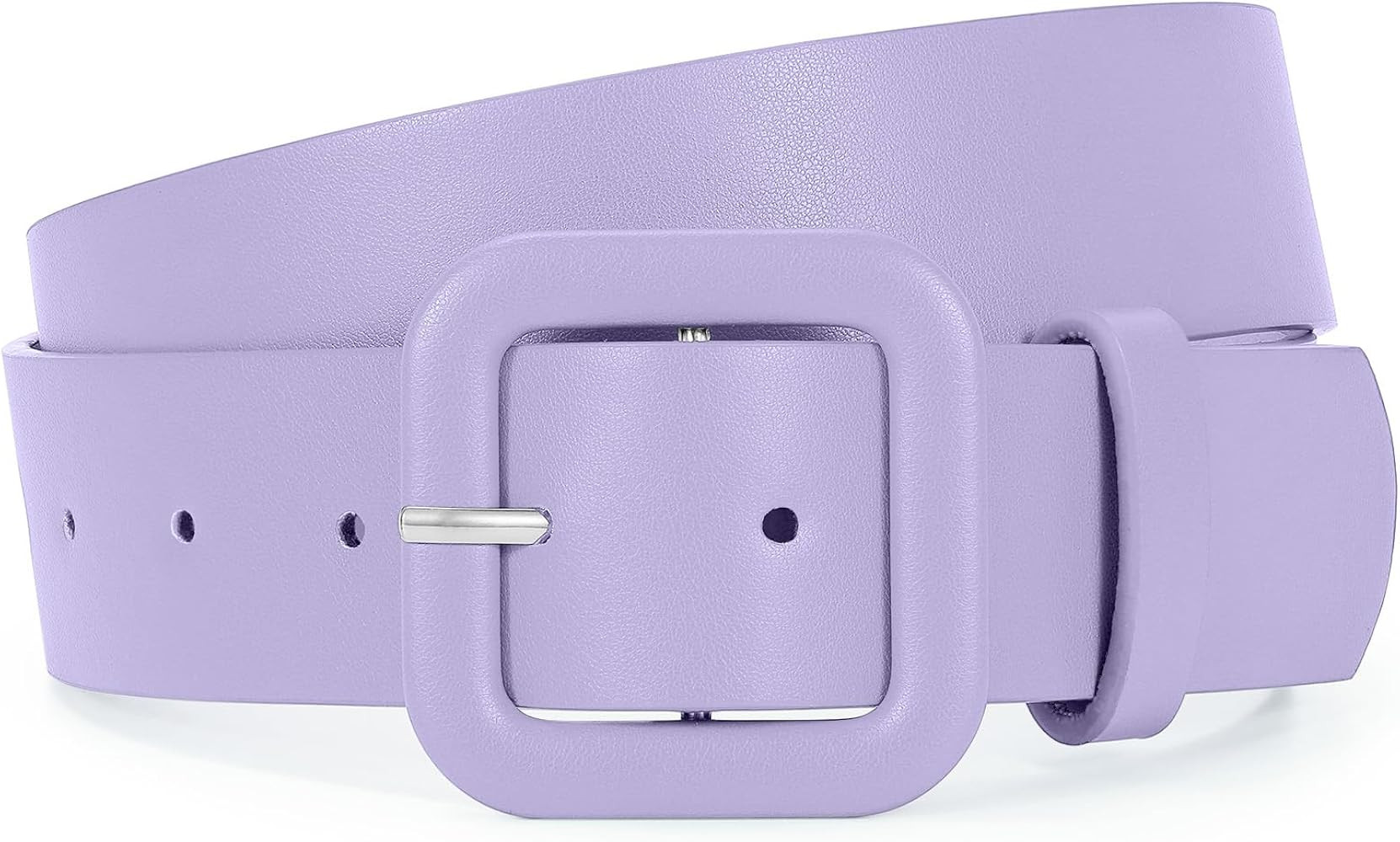 WHIPPY Women Leather Belt Candy Color Fashion Square Buckle Belt Ladies Belt for Jeans Pants Dres... | Amazon (US)