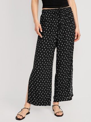 High-Waisted Lightweight Wide-Leg Cover-Up Pants for Women | Old Navy (US)