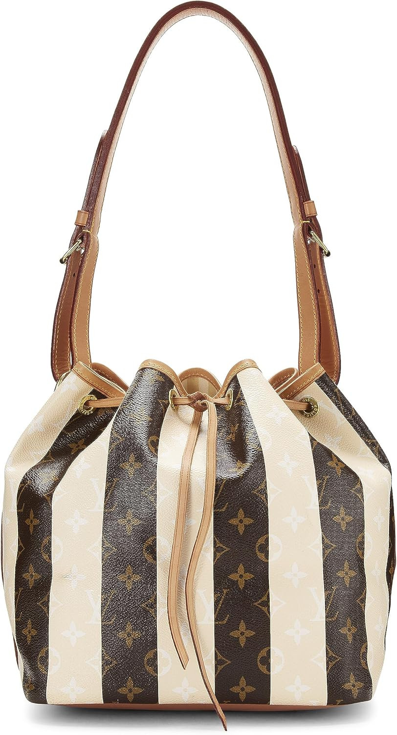 Amazon.com: Louis Vuitton, Womens Pre-Loved Monogram Canvas Cream Rayures Noé Petite, Cream, Sma... | Amazon (US)