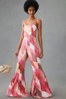 Hutch Sequin Flare Jumpsuit | Anthropologie (US)