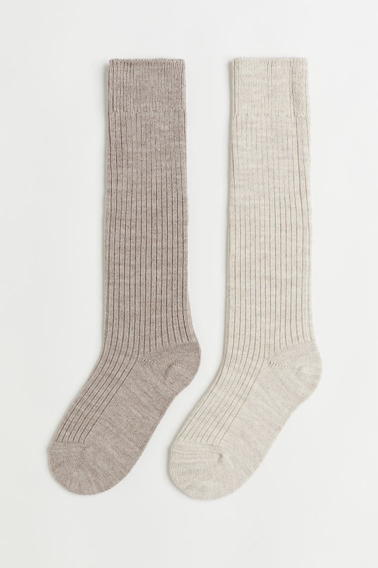 2-pack merino wool-blend socks | H&M (UK, MY, IN, SG, PH, TW, HK)