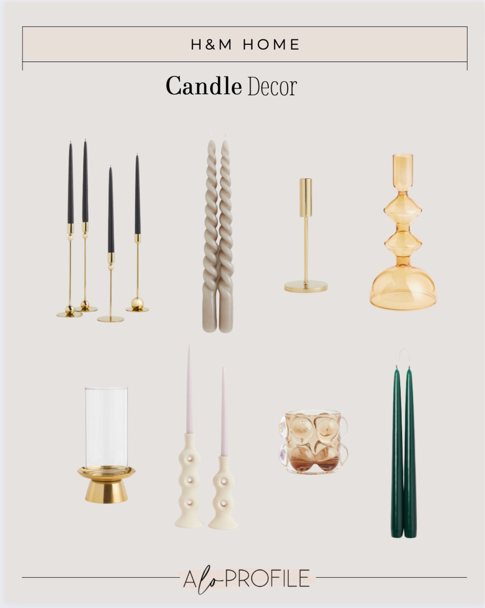H&M Home Decor // candle decor, candle sticks, modern candle, glass candle sticks, modern candle sticks, gold candle sticks, green candles, tapers, candle tapers, modern home decor, ambiance decor, dinner hosting decor, dinner party decor, dining room decor, mantle decor

#LTKhome