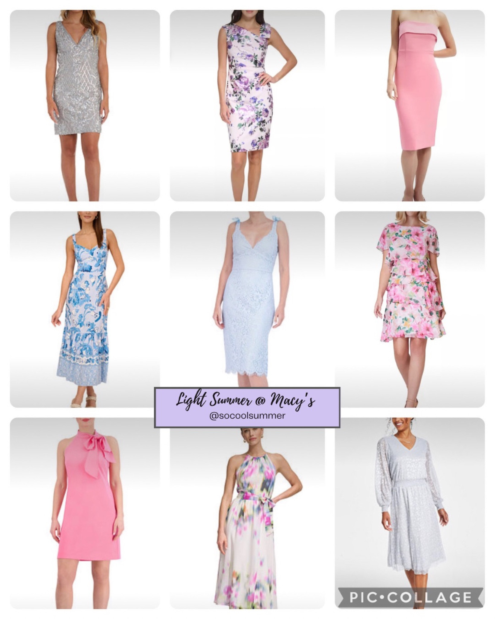 Light summer dresses at Macy’s.  Perfect for weddings!

#hocsummer #coolsummer #lightsummer #softsummer #pastelsummer #darksummer #brownsummer #sweetpeasummer #summerpalette #summerfinds

#LTKwedding #LTKsalealert #LTKstyletip