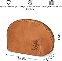 Berliner Bags Vintage Kosmetiktasche aus Leder Mia, Kulturbeutel für Damen - Braun | Amazon (DE)