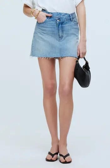 Madewell Crossover Waist Denim Miniskirt | Nordstrom | Nordstrom