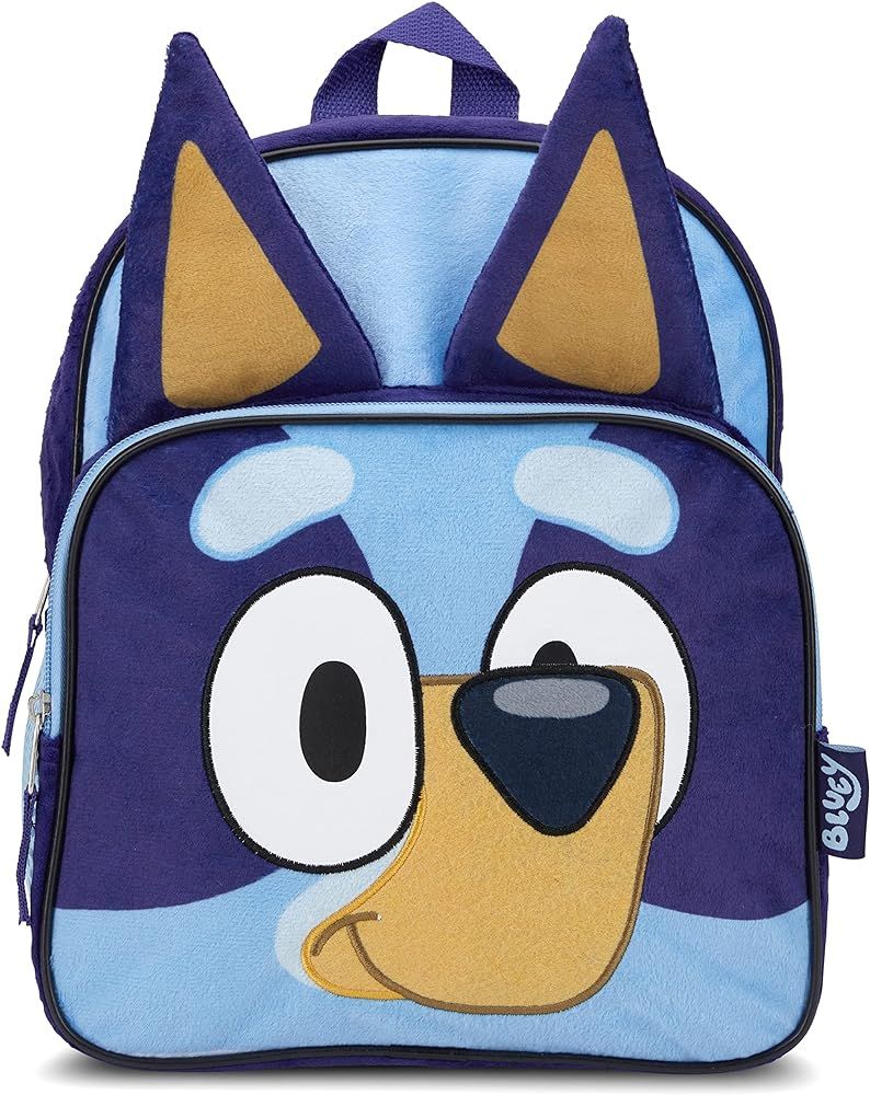 BLUEY Backpack for Girls & Boys for Kindergarten & Elementary School, 12 Inch, Plush with 3D Ears... | Amazon (US)