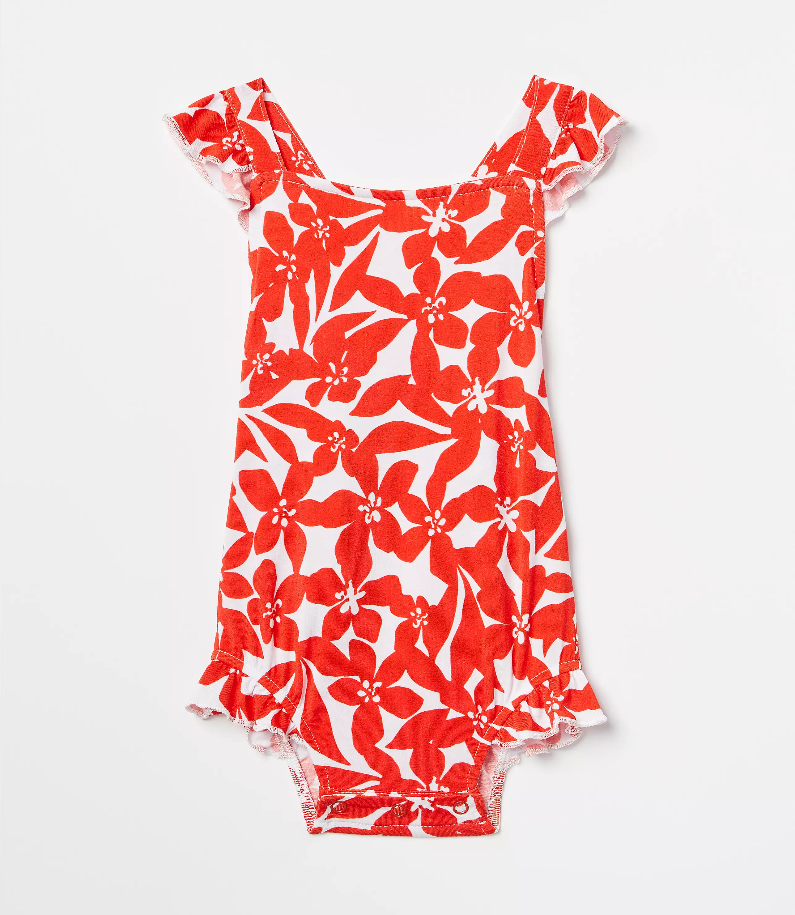 Posh Peanut x LOFT Ruffled Strap Bubble Romper | LOFT