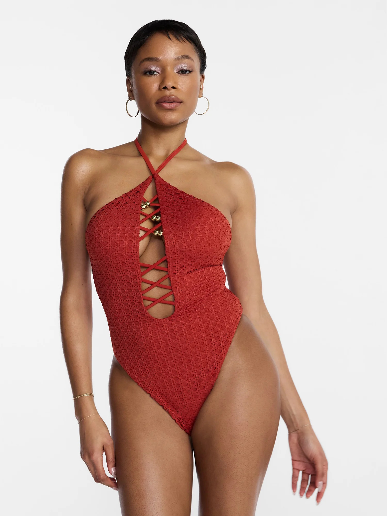 Hot Girl Summer by Megan Thee Stallion Women’s and Women's Plus Summer Stallion Lace Up One-Pie... | Walmart (US)