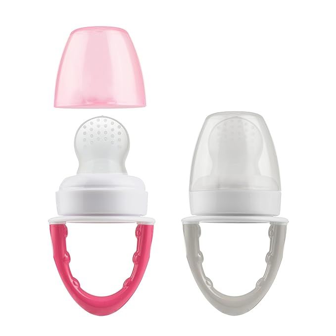Dr. Brown's Fresh First Silicone Feeder, Pink & Grey, 2 Count | Amazon (US)
