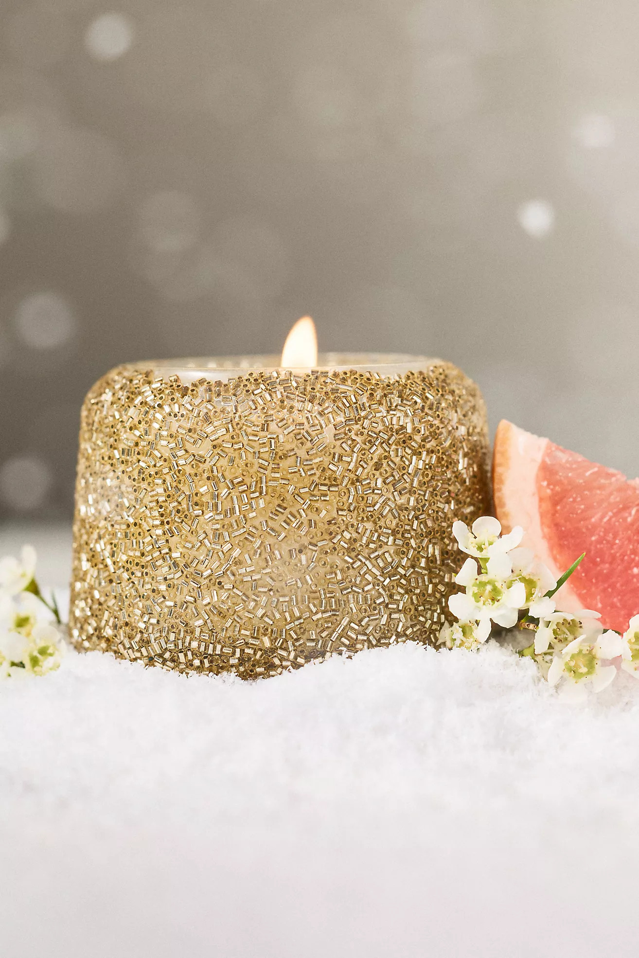 The Gather Candle by Anthropologie: Floral Sugared Poinsettia | Anthropologie (US)