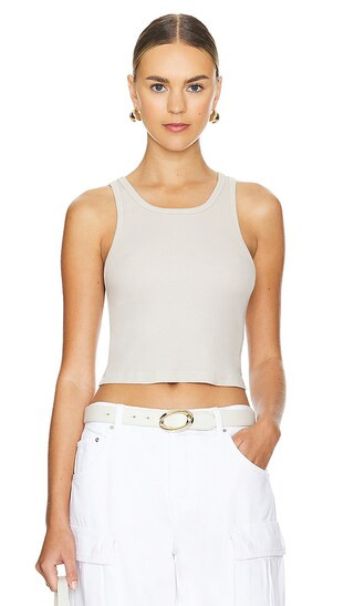 Verona Crop Tank in Fog | Revolve Clothing (Global)