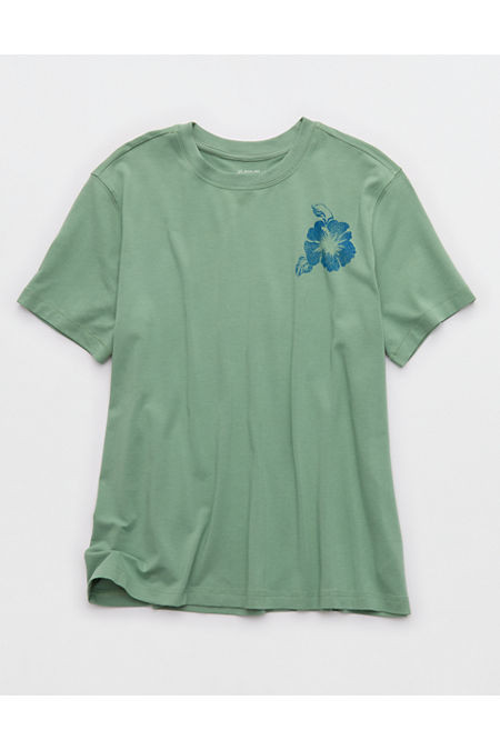 OFFLINE By Aerie Let's Stretch Oversized T-Shirt Women's Hiker Olive L | American Eagle Outfitters (US & CA)