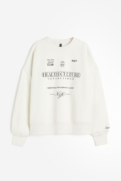 Oversized Sweatshirt with Motif | H&M (US + CA)