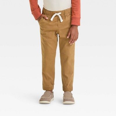Toddler Boys' Woven Jogger Pants - Cat & Jack™ Brown 2T | Target