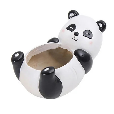 Fysho Cute Panda Succulent Plant Flower Pot Planter Garden Plants Flowerpot Office Desk Décor | Walmart (US)