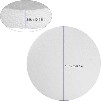Amazon.com: 16PCS Round Craft Foam Disc 6 x 6 x 1 inch White EPS Foam Circle, Blank Foam Circles,... | Amazon (US)