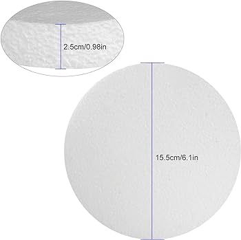 Amazon.com: 16PCS Round Craft Foam Disc 6 x 6 x 1 inch White EPS Foam Circle, Blank Foam Circles,... | Amazon (US)