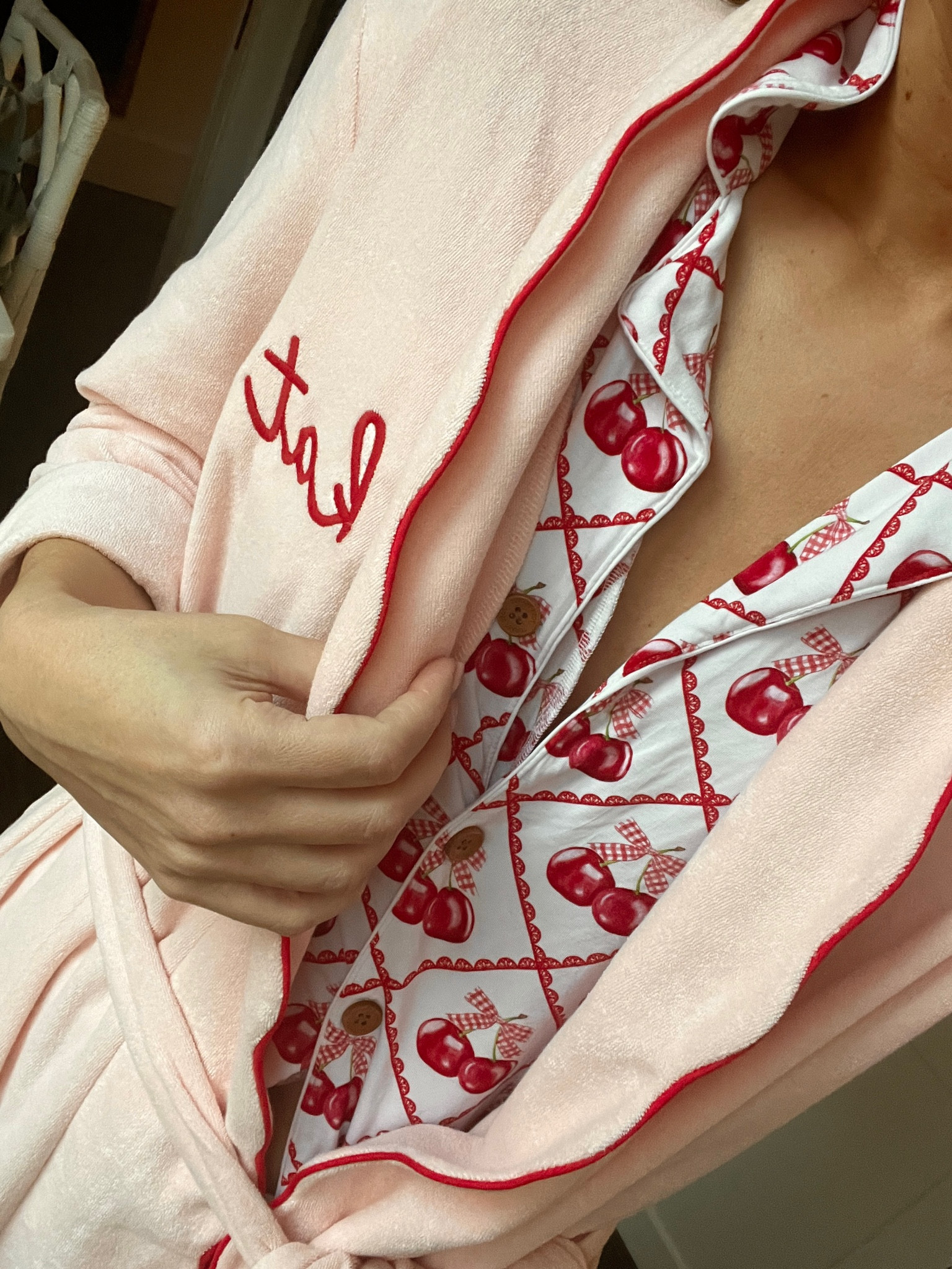 Felt cute in my red and pink 