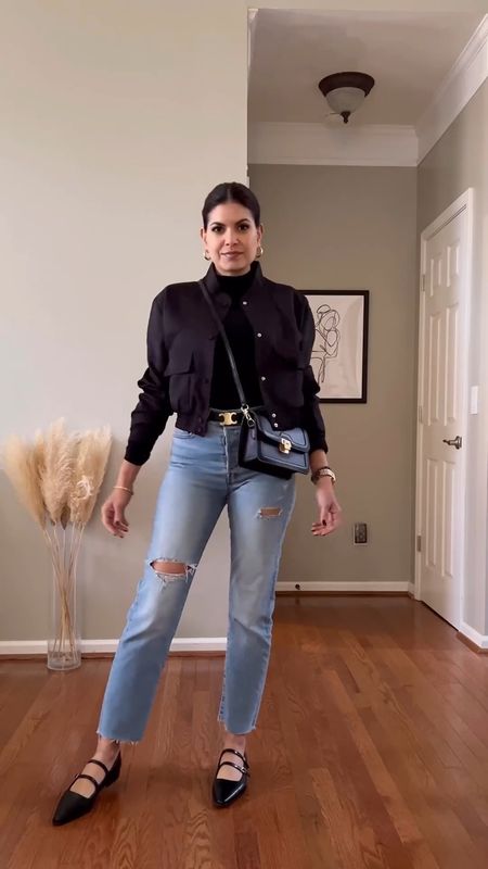 Mary Janes Outfit | Bomber Jacket Outfit | Transitional Outfit | Spring Outfit | Mary Janes Style | Casual Outfit | Levi’s Wedgie

#LTKstyletip #LTKfindsunder100 #LTKVideo