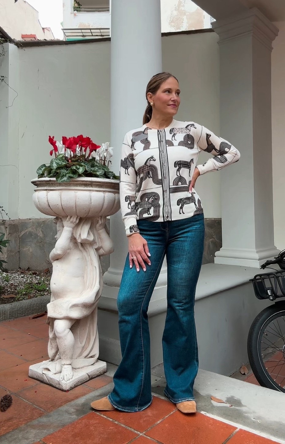 Everyone has been loving this unique cardigan I got from Benaar La! It’s so comfortable, the quality is amazing, and it such a statement piece. You can wear solo like it did in the photo or layer over a cute top and keep open. 

#LTKSeasonal #LTKOver40 #LTKMidsize