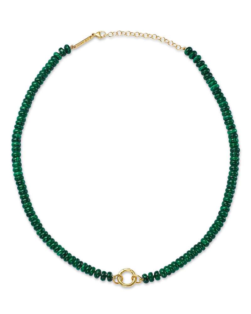 Zoe Chicco 14K Yellow Gold Malachite Beads Necklace, 16-18 | Bloomingdale's (US)