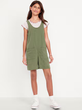 Sleeveless Double-Weave Pocket Romper for Girls | Old Navy (US)