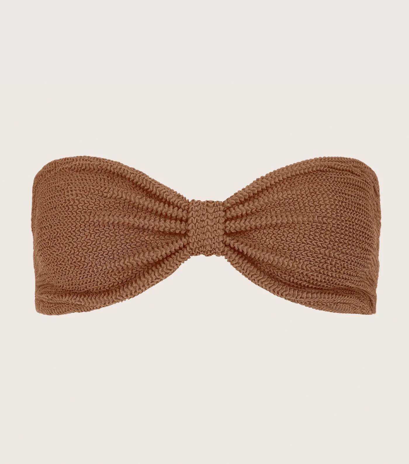 Jean Bikini Top - Metallic Cocoa | HUNZA G