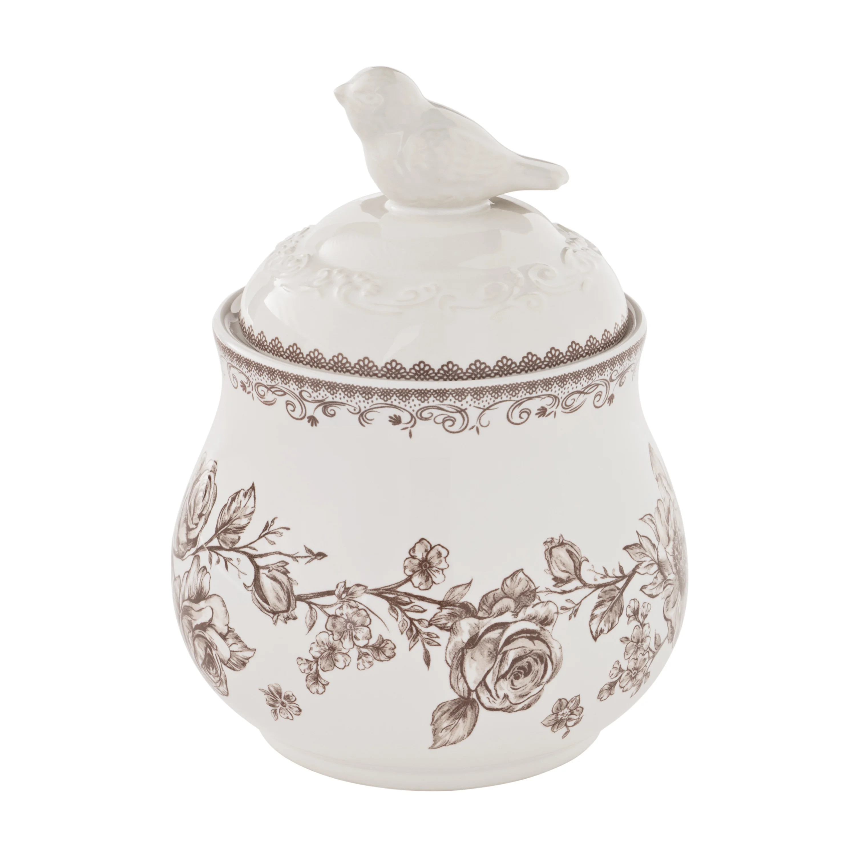 The Pioneer Woman Agatha Stoneware Sugar Bowl with Lid, Brown | Walmart (US)