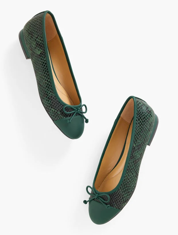 Madison Ballet Flats - Croc Embossed | Talbots