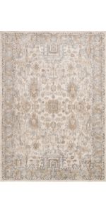 Loloi II Teagan Collection TEA-03 Ivory / Sand 7'-11" x 10'-6", .25" Thick, Area Rug, Soft, Durab... | Amazon (US)