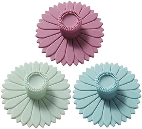 Sunflower Silicone Cup Covers (Set of 3), Multicolored Silicone Lids for Mugs, Cups, Flexible Mug... | Amazon (US)