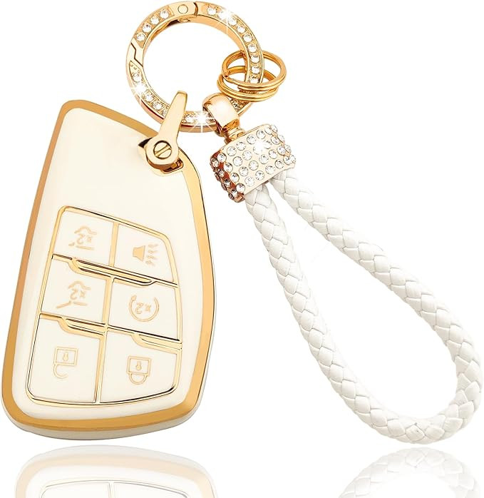 OLLEN Soft TPU Key Fob Cover, Fit for 2021-2025 2026 GMC Yukon Denali Sierra, Fit for Chevy Silve... | Amazon (US)