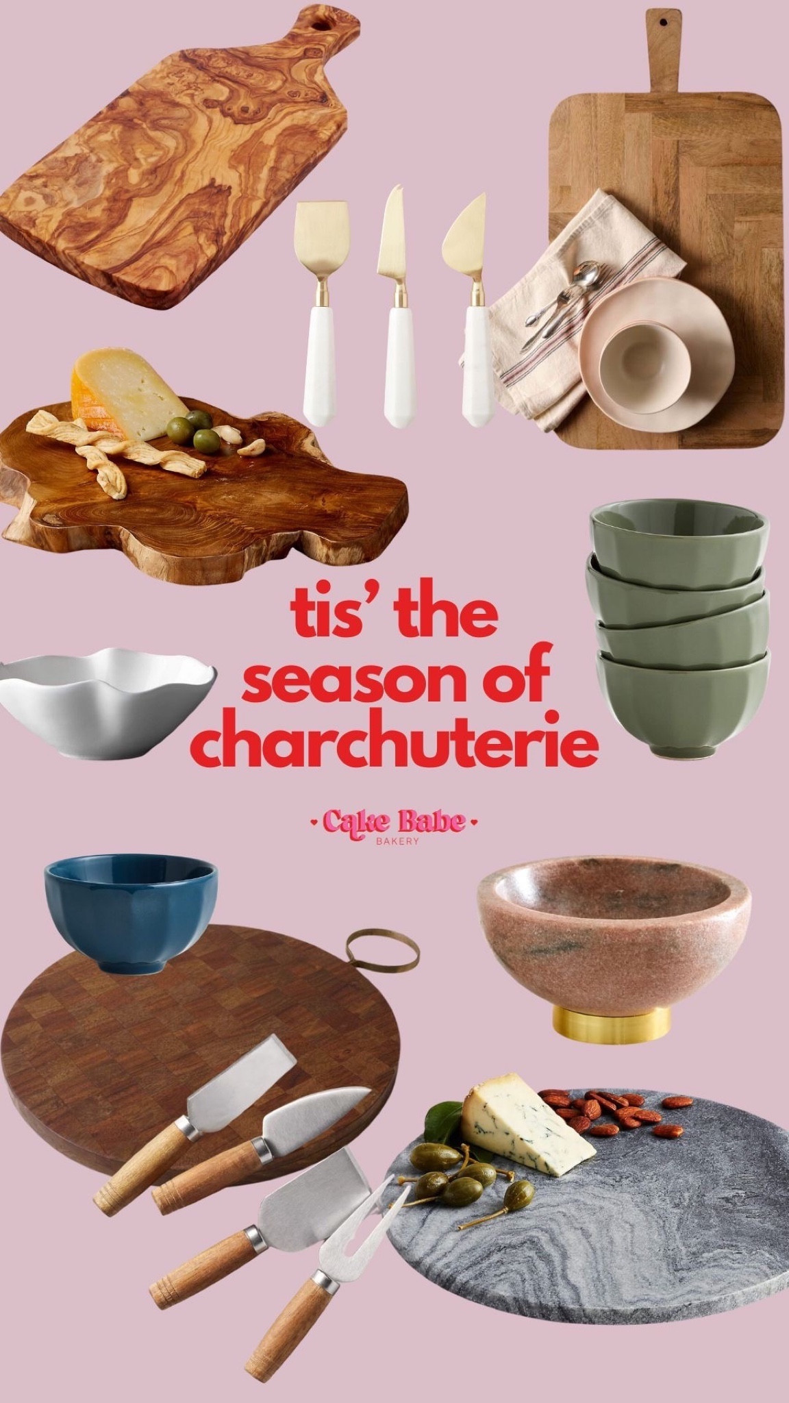 Tis’ the season for Charcuterie! Elevate your charcuterie board with any of these beautiful pieces. 