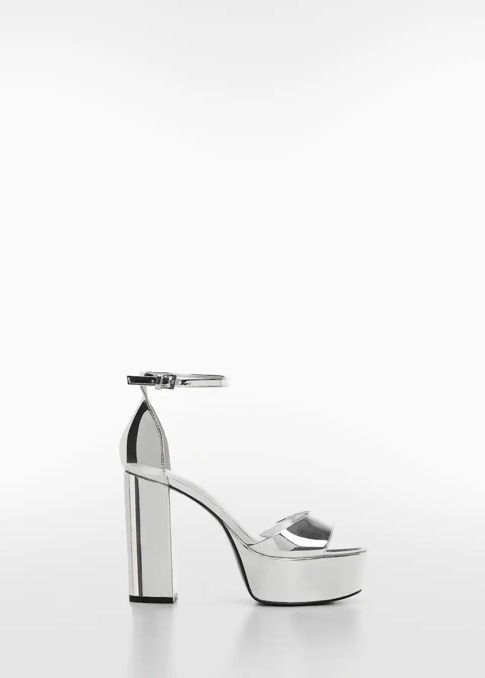 Metallic heel sandals -  Women | Mango United Kingdom | MANGO (UK)