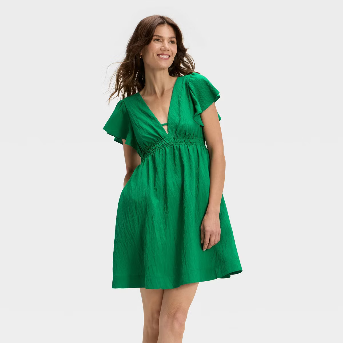 Women's Flutter Short Sleeve Mini A-Line Dress - A New Day™ | Target