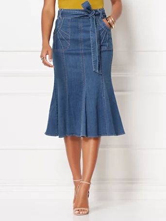 Claudine Denim Skirt - Eva Mendes Collection | New York & Company