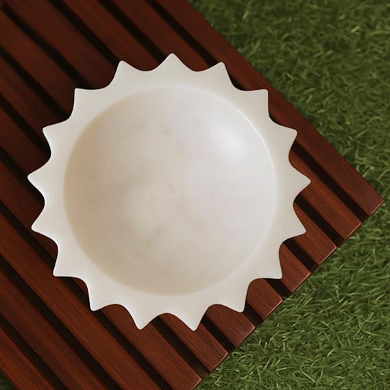 HandCrafted Marble Large Decorative Bowl | White Decorative Bowl for Home Decor | Fruit Bowl | Ke... | Amazon (US)