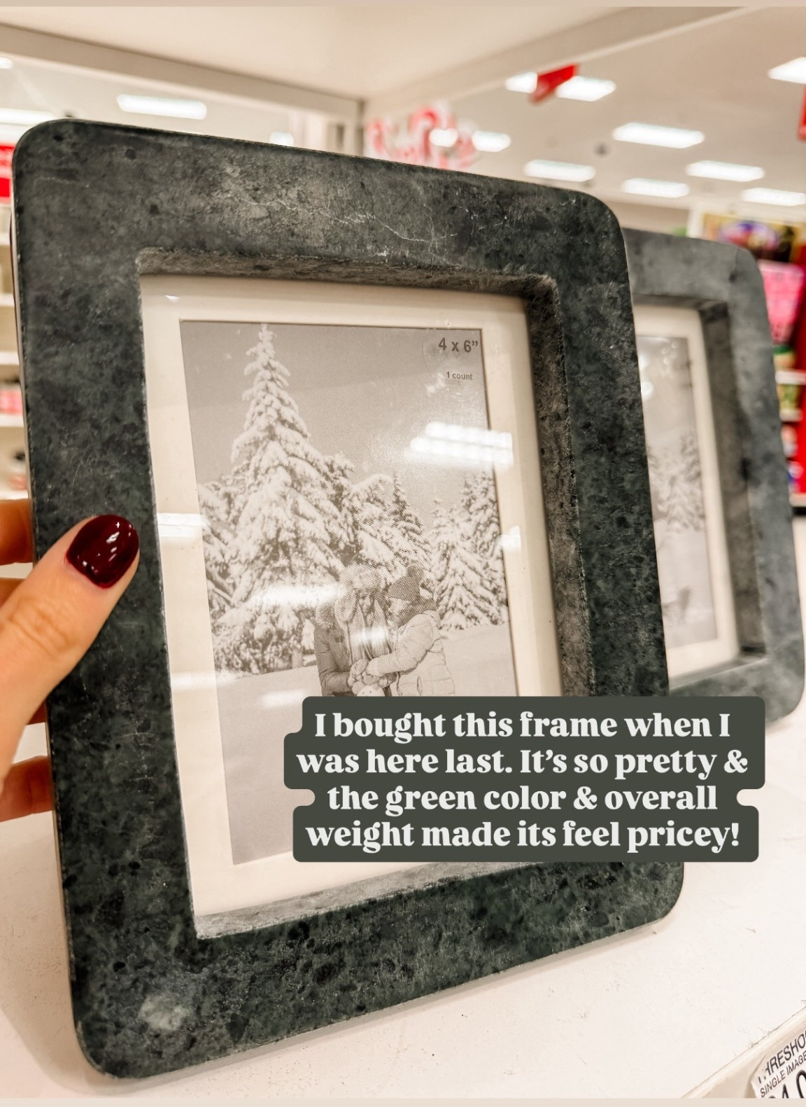 This frame is so pretty! You could print out a photo & gift this to a family member or friend! 

Loverly Grey, Target find, decorative frame, marble frame, picture frame, gift ideas, gift guide 

#LTKHoliday #LTKFindsUnder50 #LTKGiftGuide